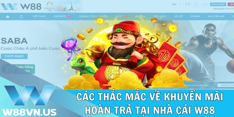 Các câu hỏi về ưu đãi hoàn trả tại nhà cái W88