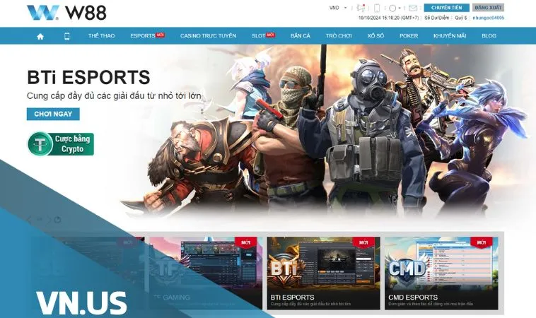 Bti ESPORTS W88: đôi nét về sảnh cược thể thao đẳng cấp hàng đầu