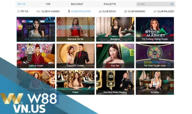 Cược casino W88 cho tỷ lệ ăn đậm hiếm thấy